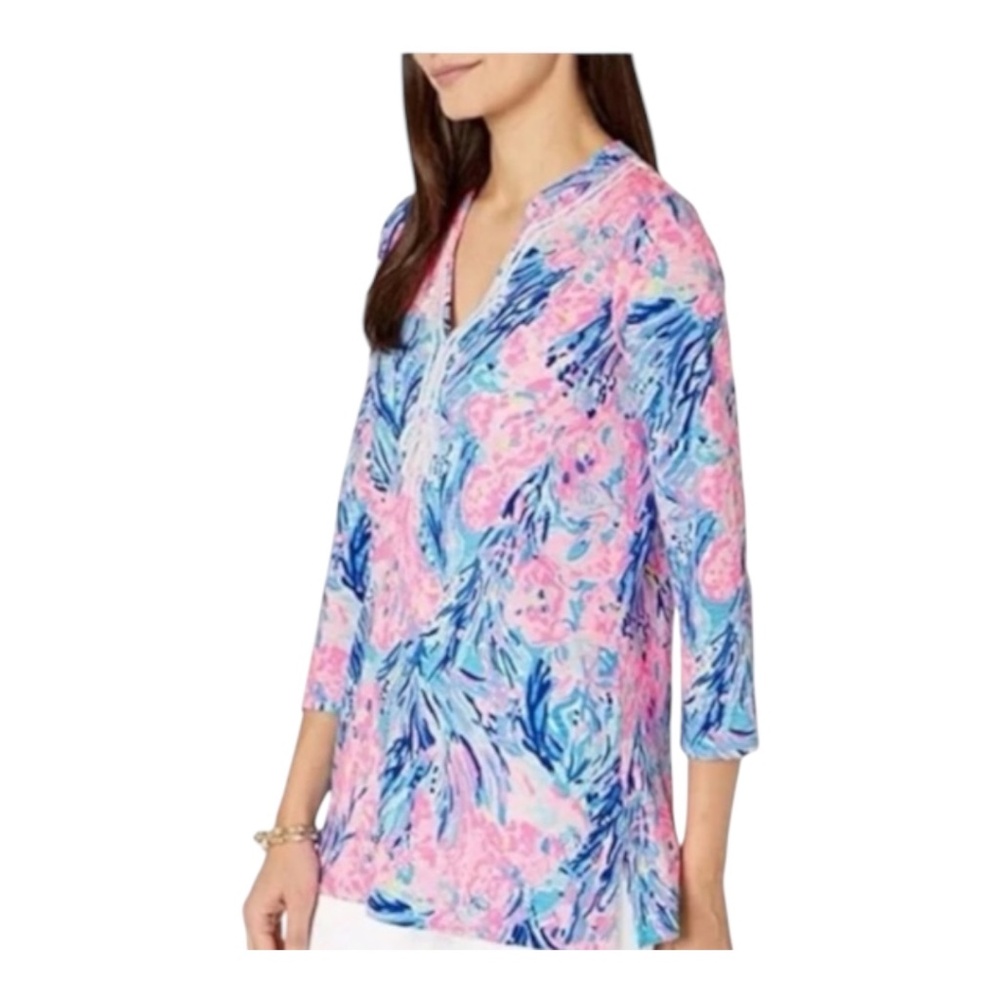 Lilly Pulitzer Kaia Tunic Top Fan Sea Pants S